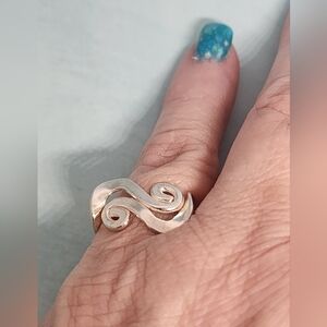Vintage Modernist Sterling Spirals Ring